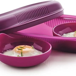 Tupperware Microwave Breakfast Maker In Rhubarb